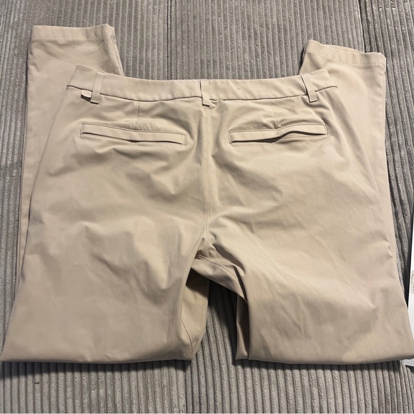 Lululemon Chino Commission Pants Mens 34 Brown Stretch Mid Rise Straight Leg - Picture 3 of 9